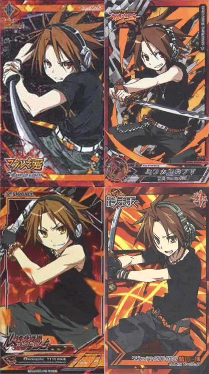 Yoh Asakura from Shaman King, medium closeup, Hold