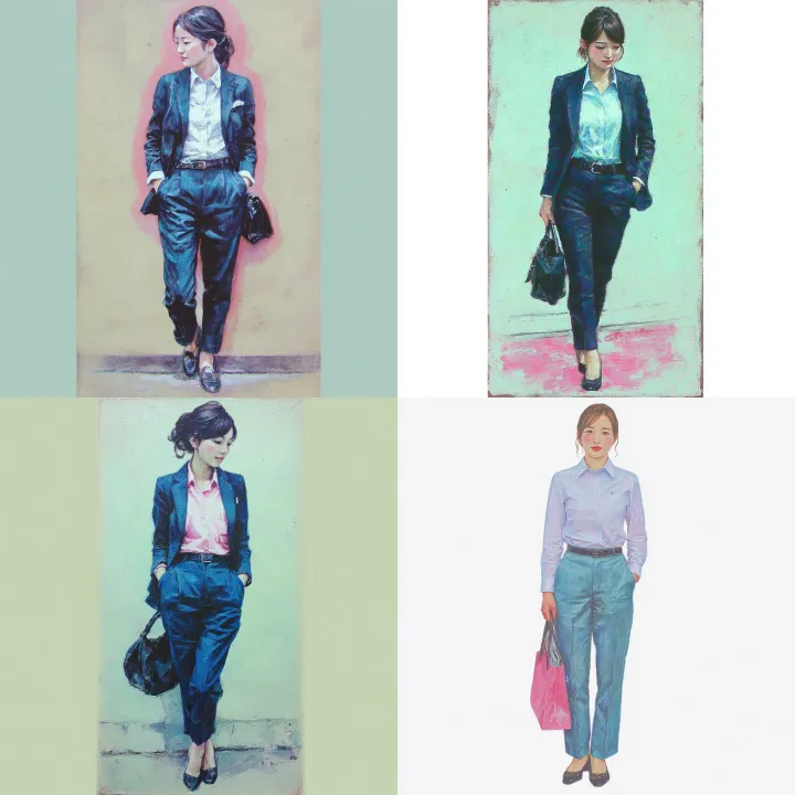 ull body shot of a Beautiful woman animation weari