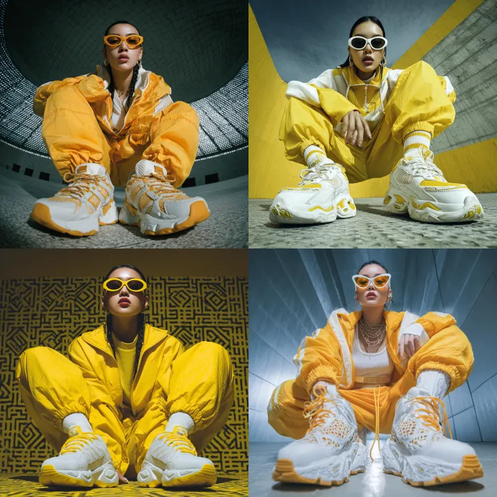 young pretty asian model leaning towards the camer