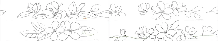 Minimalist banner design, silhouette line art of p