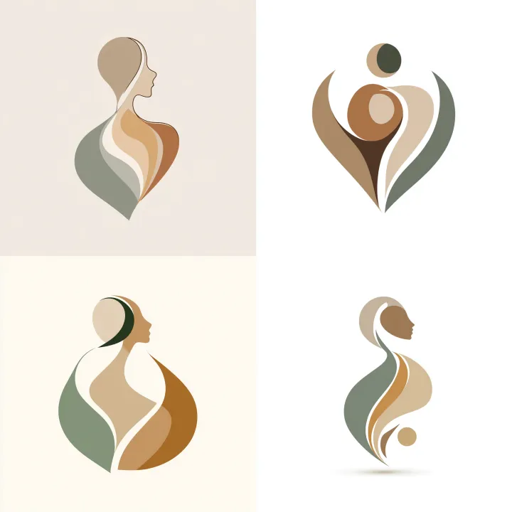 minimalist unisex logo for a mental health and hea