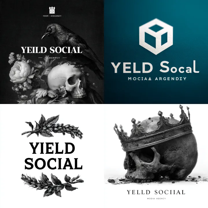high quality super clean logo for a Social Media A