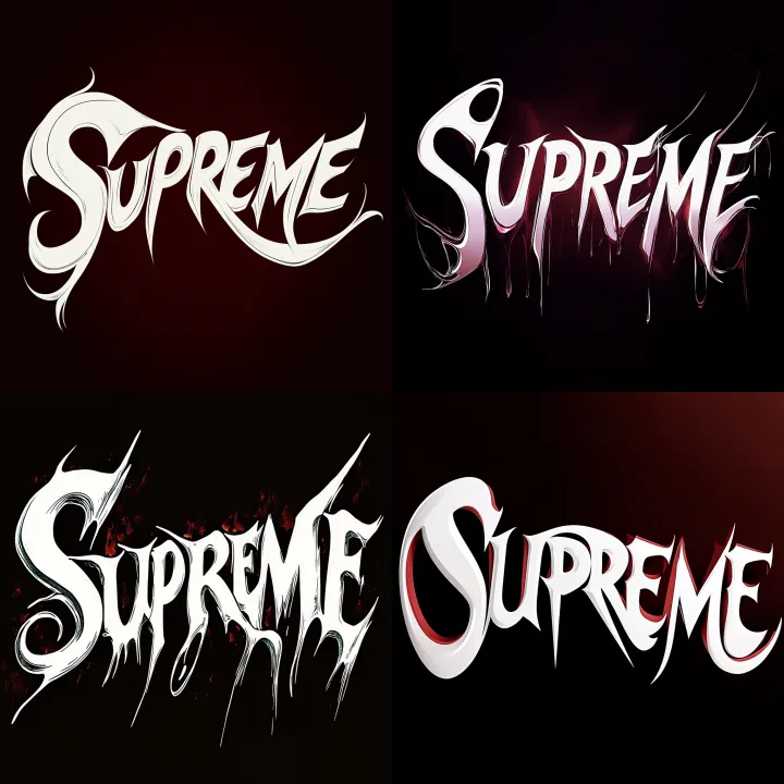 The wordmark "SUPREME " within this style : https: