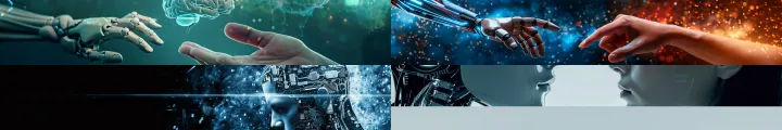 imagine a poster for the ai ad company amalgamatio