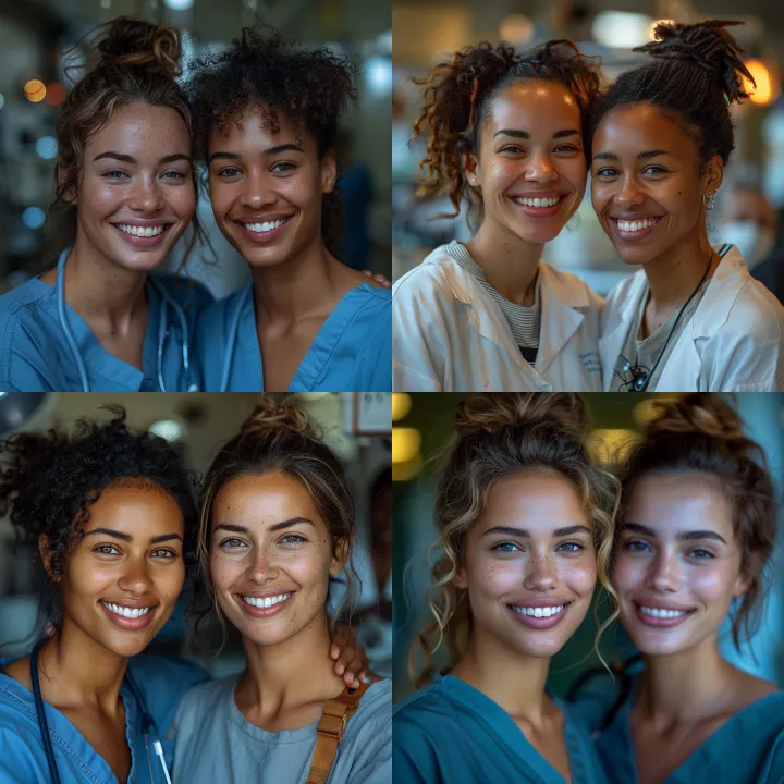 zwei afroamerikanische Frauen mit dunkler Haut, be
