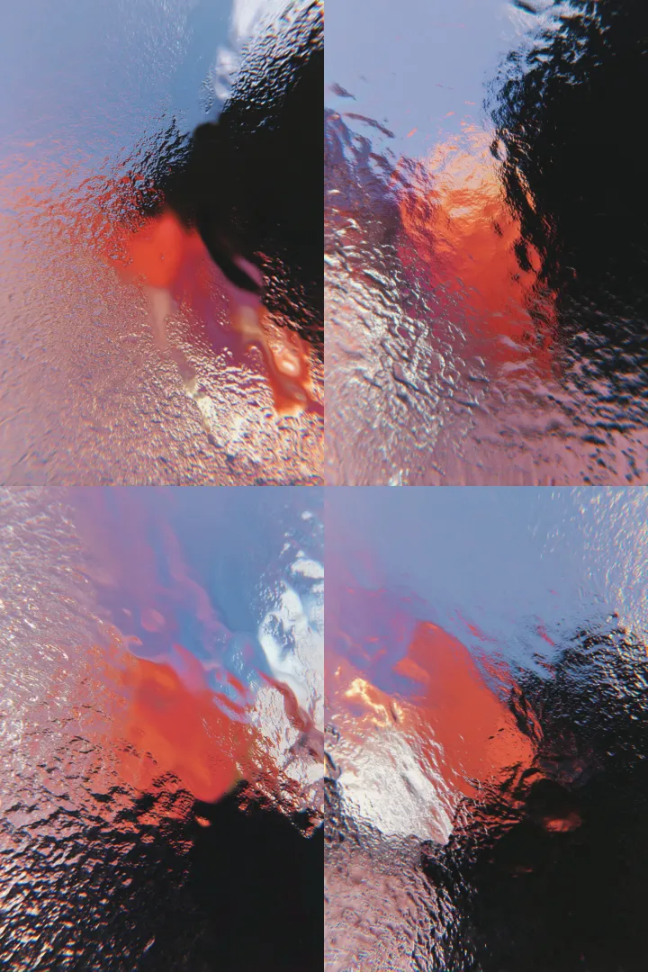 macro texture of a transparent colorful glass, tex