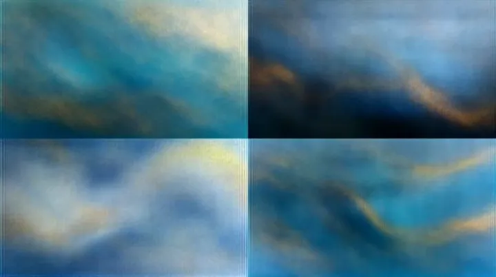 Blue marble and gold abstract background texture. 