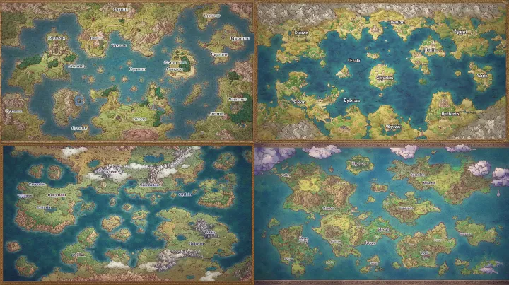 redesign this map as a grand exploration map as if