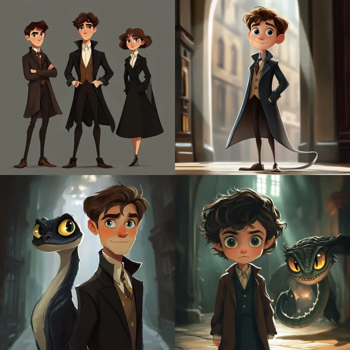 buns rolls in style fantastic beasts , cartoon