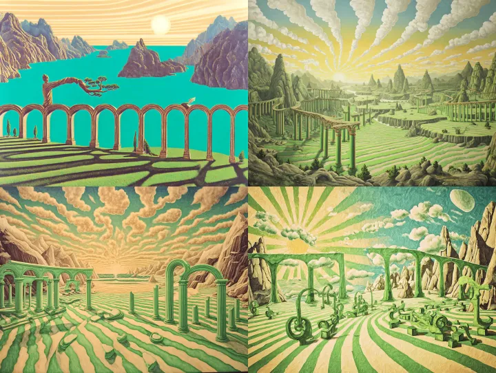 land of heavenly tranquility, hipgnosis style, lar