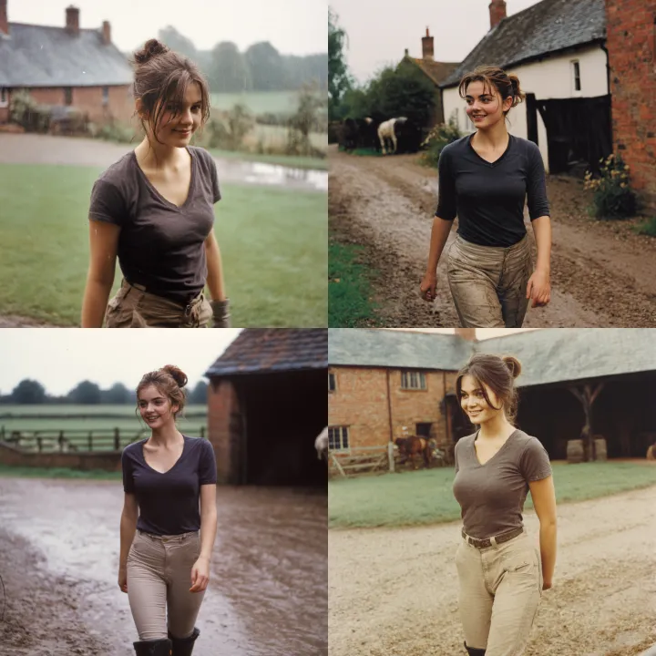 A dull rainy day in Worcestershire 1992,, a colour