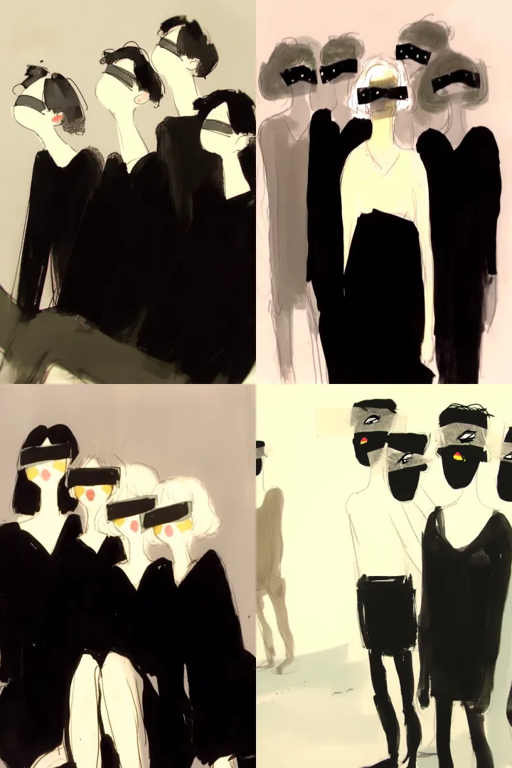 people talking in the style of Manabu Ikeda --ar 2