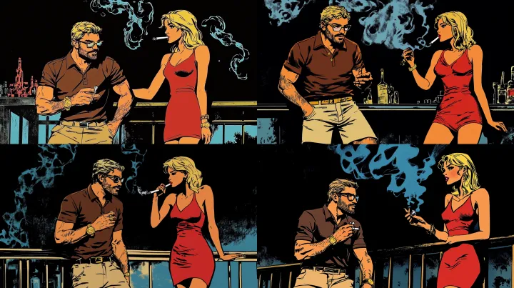 Jack Kirby comic panel Stan, man 45 with short blo