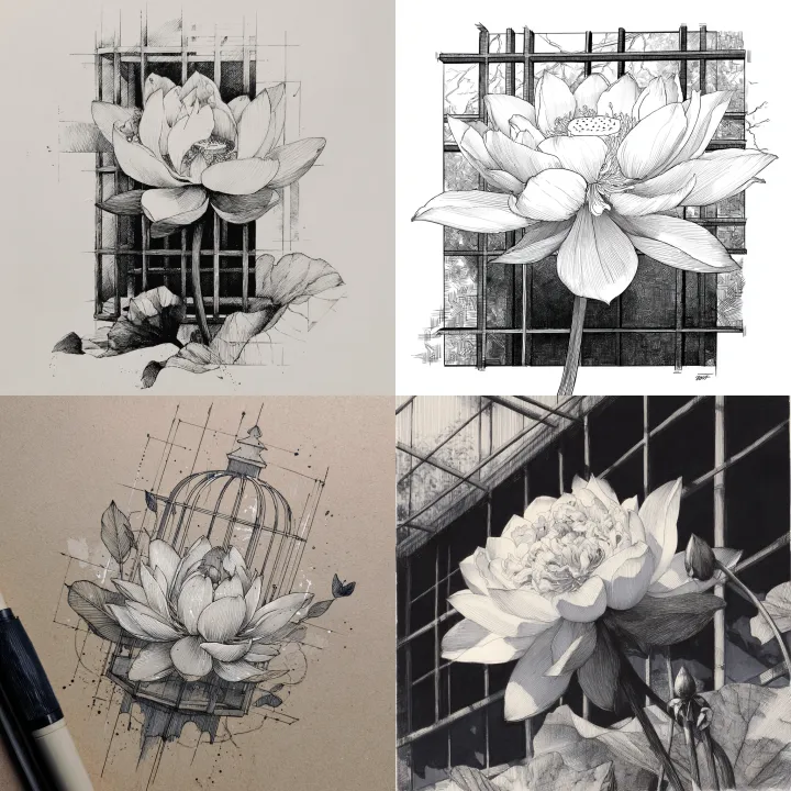 thousand-petaled lotus with highlight of a boxy ca