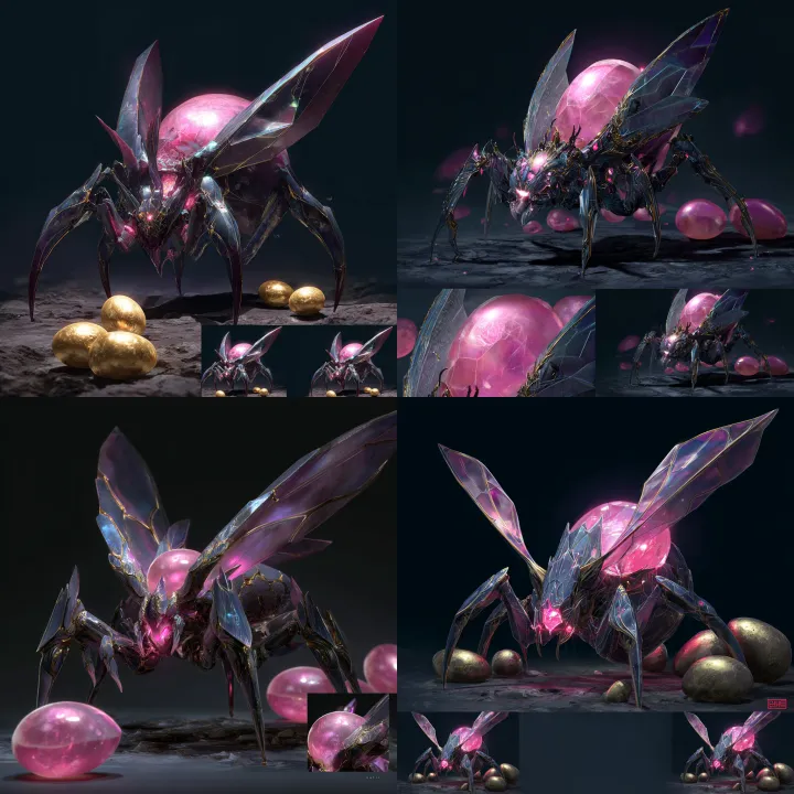 https://s.mj.run/Oa_Si6JjAOY Alien queen bug, maje