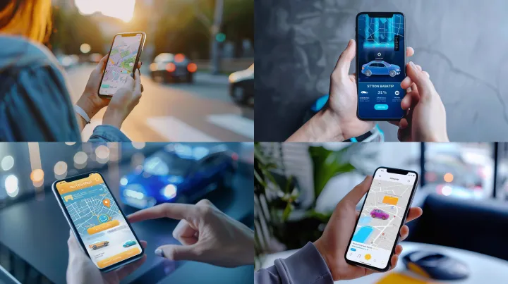 modern mobile phone interface with intuitive 3-ste