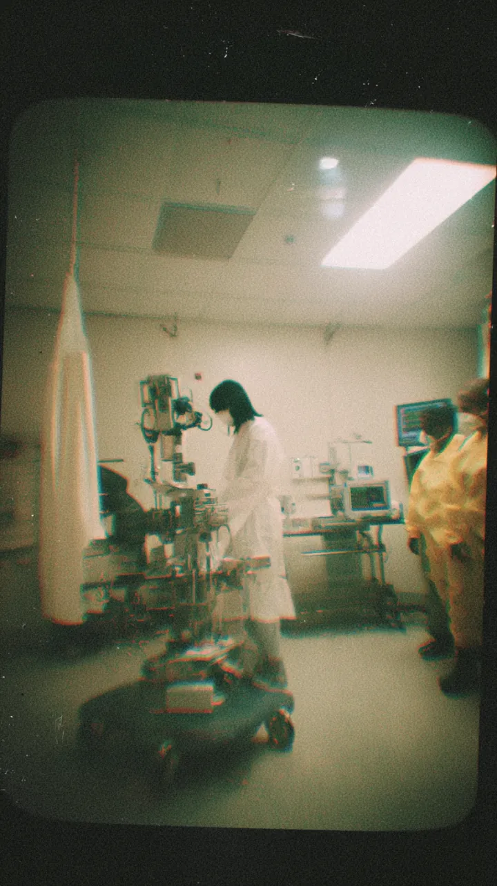 Ultra-realistic laboratory scene, a grotesque huma