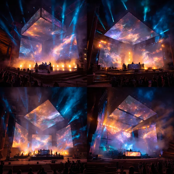 a stage production at red rocks venue in Colorado 