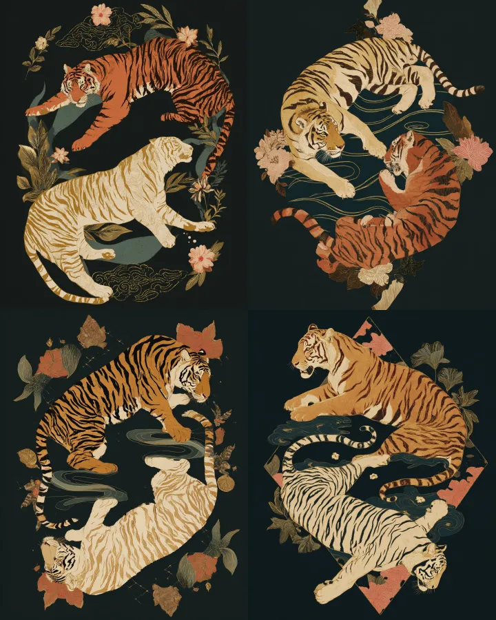 An indian inspired vector graphic pattern featurin