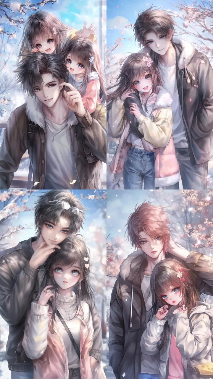 A group photo of two people, a pink haired and blu