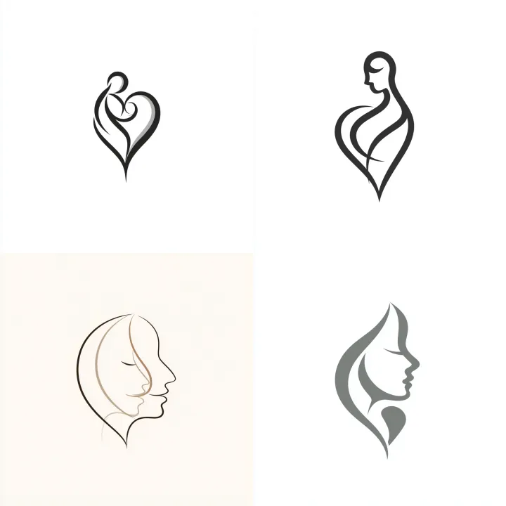 minimalist unisex logo for a mental health and hea