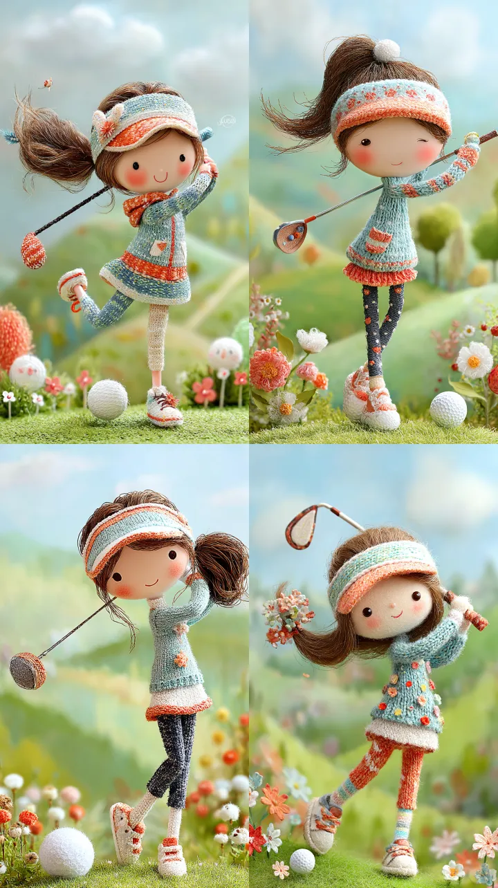 Swing pose version (no sunglasses): Cute clay hand
