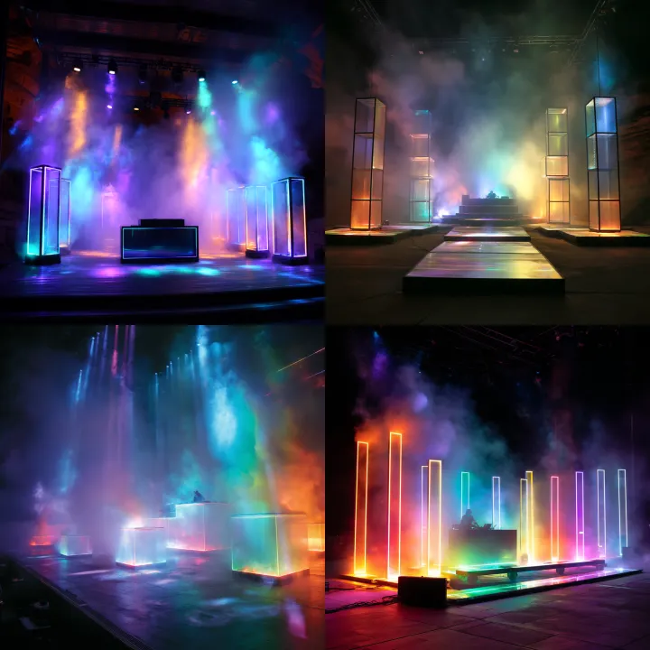 stage production for a DJ solo show at red rocks r