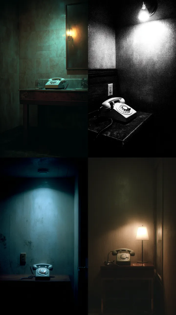 Realistic, eerie, and grainy footage. A room in a 